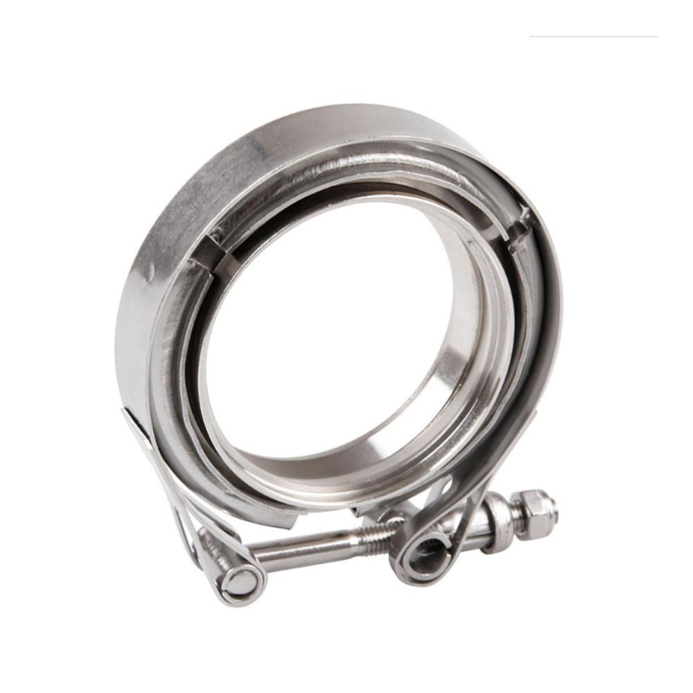 Hochwertiges 3-Zoll Edelstahl V-Band Auspuffklammer-Kit für Turbo und Wastegate Flanschen - Universale Passform 76MM Hülse inklusive