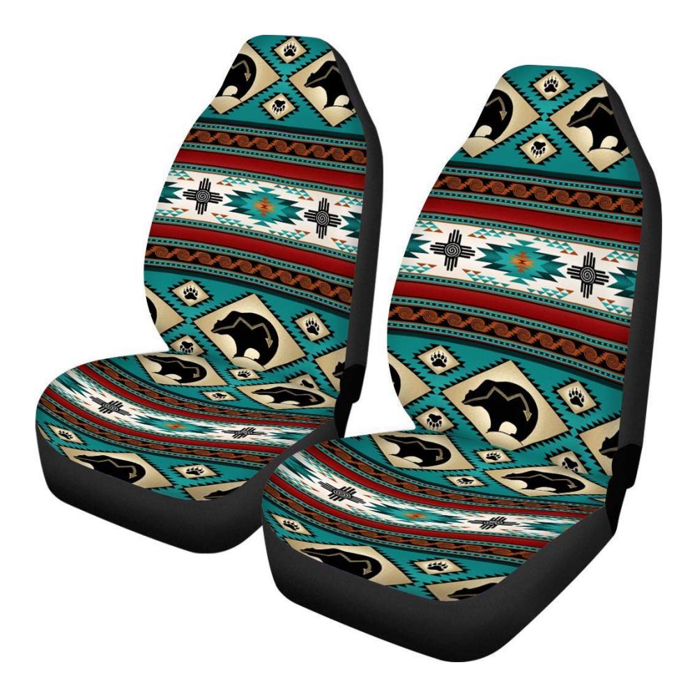 Hochwertige Einzelsitzbezüge für Auto | Weicher Stoff & Elastisch | Universelle Passform | Schützt vor Schmutz & Abnutzung | Auto Zubehör Set für Reisen | Baja Bear Design | Polyester