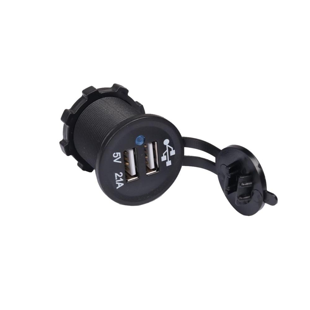 Motorrad Dual USB Ladegerät Mit Relais - Schnelles Laden für Kawasaki Versys 650 & 1000 - Kompatibel mit Kle 1000 Kle650 Ninja 400 & 650 - Praktisches Zubehör für unterwegs! Versandkostenfrei