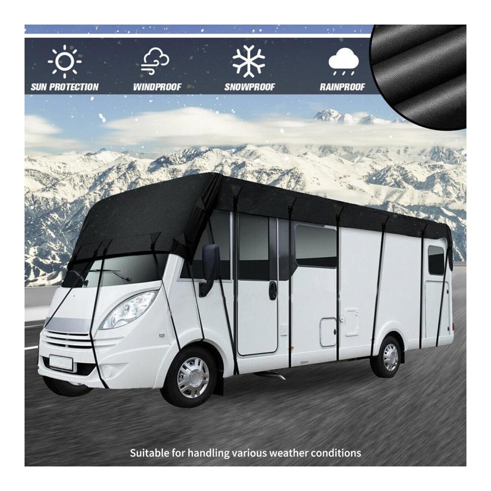 Premium Wohnwagen Abdeckung 10.5x3.3m - Strapazierfähige Schutzhülle für Wohnmobile - Wetterfestes Wohnmobil Schutzdach - UV-beständige Abdeckplane für ganzjährigen Campingkomfort