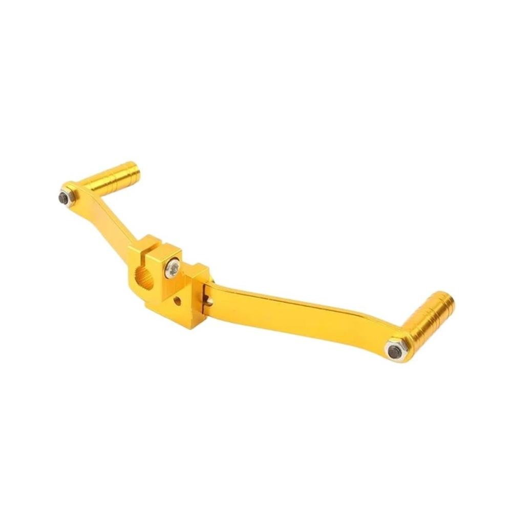 Hochwertiger Gold Schaltstabilisator für Motorräder | CNC Aluminiumlegierung | Verbesserte Schaltleistung | Dual Way Schalthebel Fußstütze Pedal | Langlebige Halterung inklusive