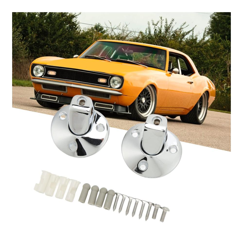 Robuste Verchromte Sonnenblenden-Hakenhalterung für Camaro 1967-1969 | Praktische Auto-Sonnenblenden-Stützhalterungen | Einfache Montage | Sichere Aufbewahrung | Ideale Lösung für unterwegs