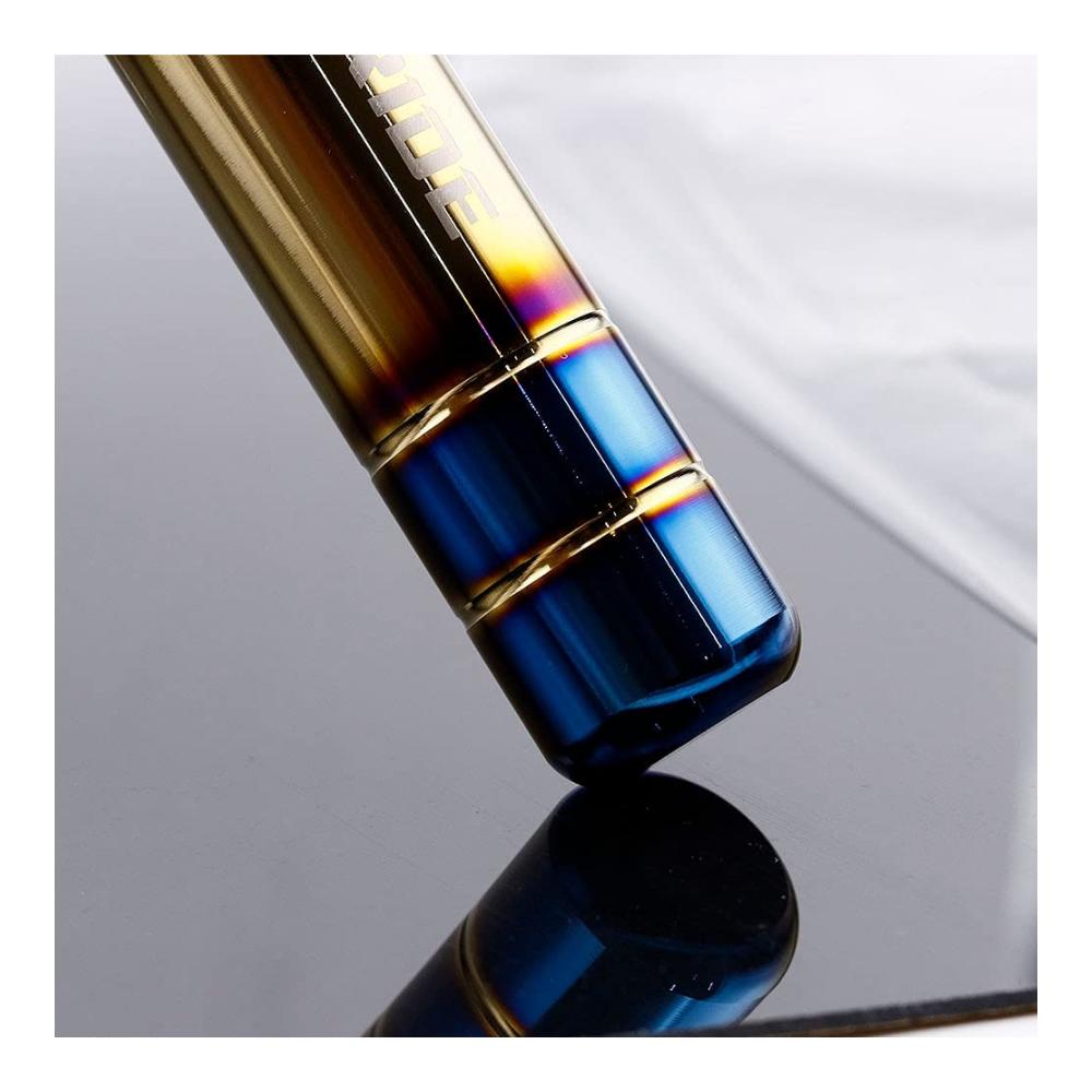 Hochwertiger Aluminium Schaltknopf 13cm Burnt Blue Style mit Goldakzenten für einzigartige Eleganz im Auto-Innenraum (Farbe Burnt Blue Bride