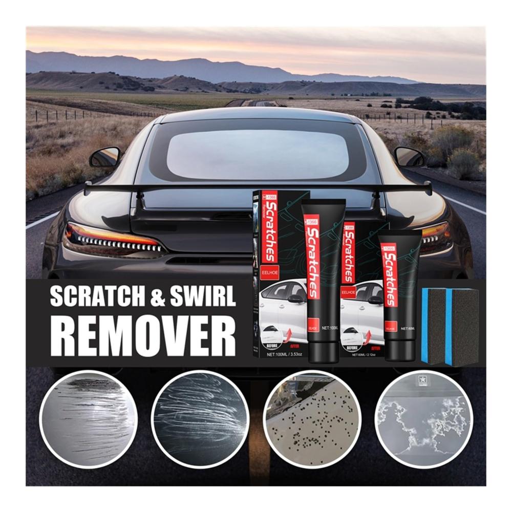 Entfernen Sie Kratzer und bringen Sie Glanz zurück! 2er-Set Autopolitur Kratzer Entferner für Lackpflege | Kratzerreparatur & Autoreinigung | Auto Politur Kit 100ml