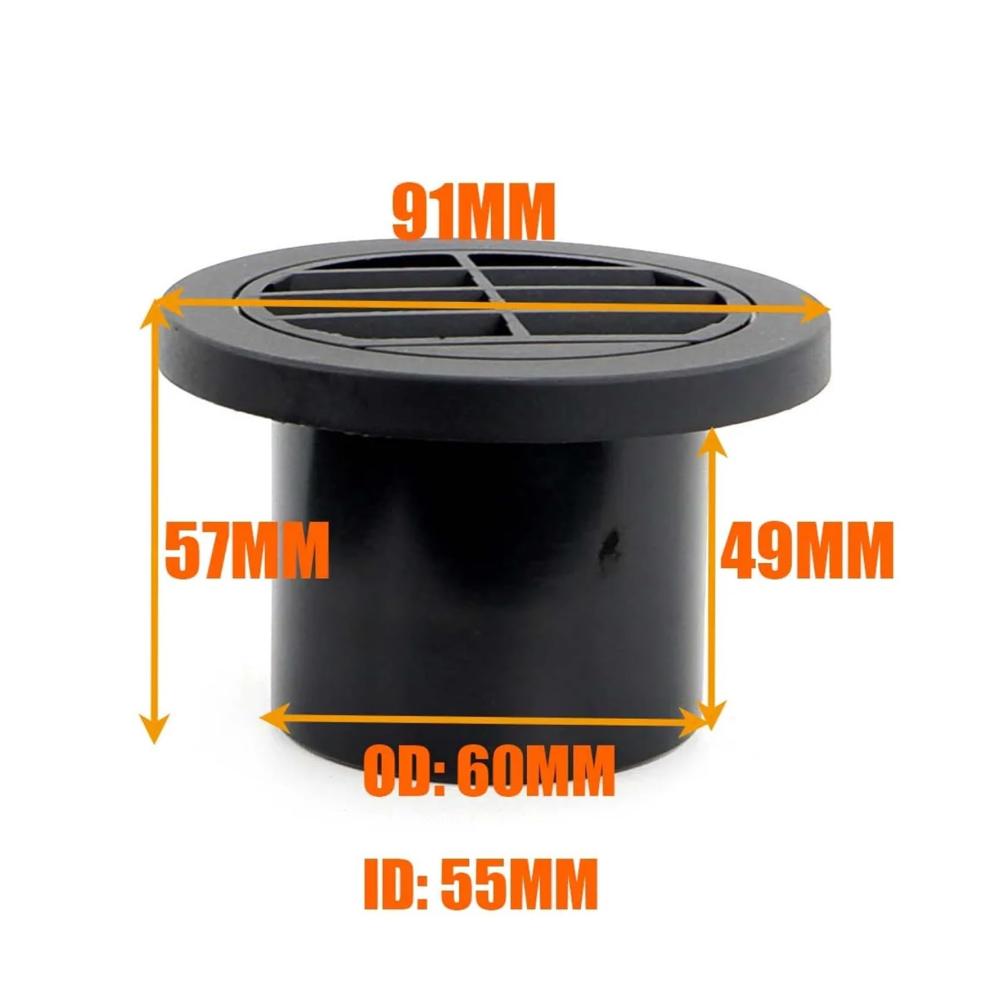 4er Set 60mm Sitzheizungen Auto-Diesel Entlüftungsauslässe | Webasto Eberspächer passend | Flachstecker | Schwarz | Sofortige Wärme für kalte Fahrten