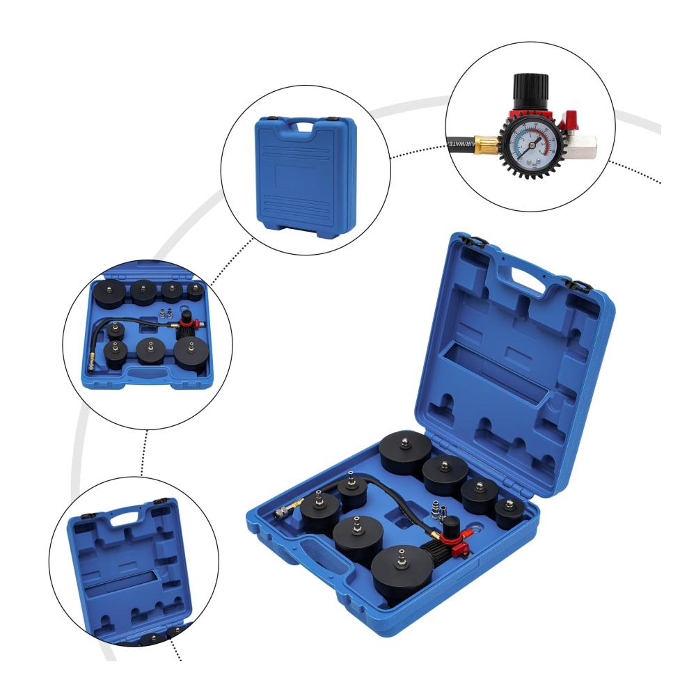 Professionelles Turbolader-Wartungsset 9-teiliges Adapter-Kit für Abdrücken Kompressionsprüfung & mehr! Optimieren Sie Leistung und Effizienz Ihres Ladeluftsystems