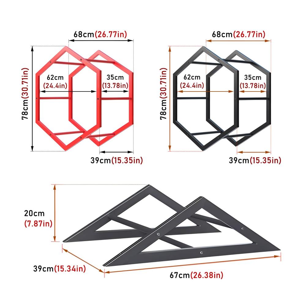 Robuster Reifenständer aus Stahl | Platzsparendes Felgenregal für Garage & Autohaus | Praktischer Felgenhalter für Ersatzreifen | Triangle 1