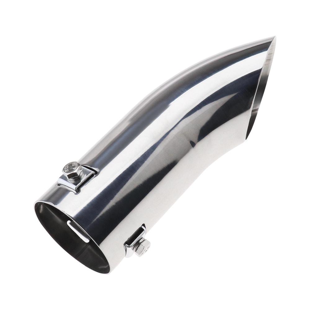 Edelstahl Endrohre für Autoauspuff - Chromfinish passend für 30-55mm Auspuffanlagen - Gebogene Trim-Auspuffblende - Hochwertiges Autoersatzzubehör