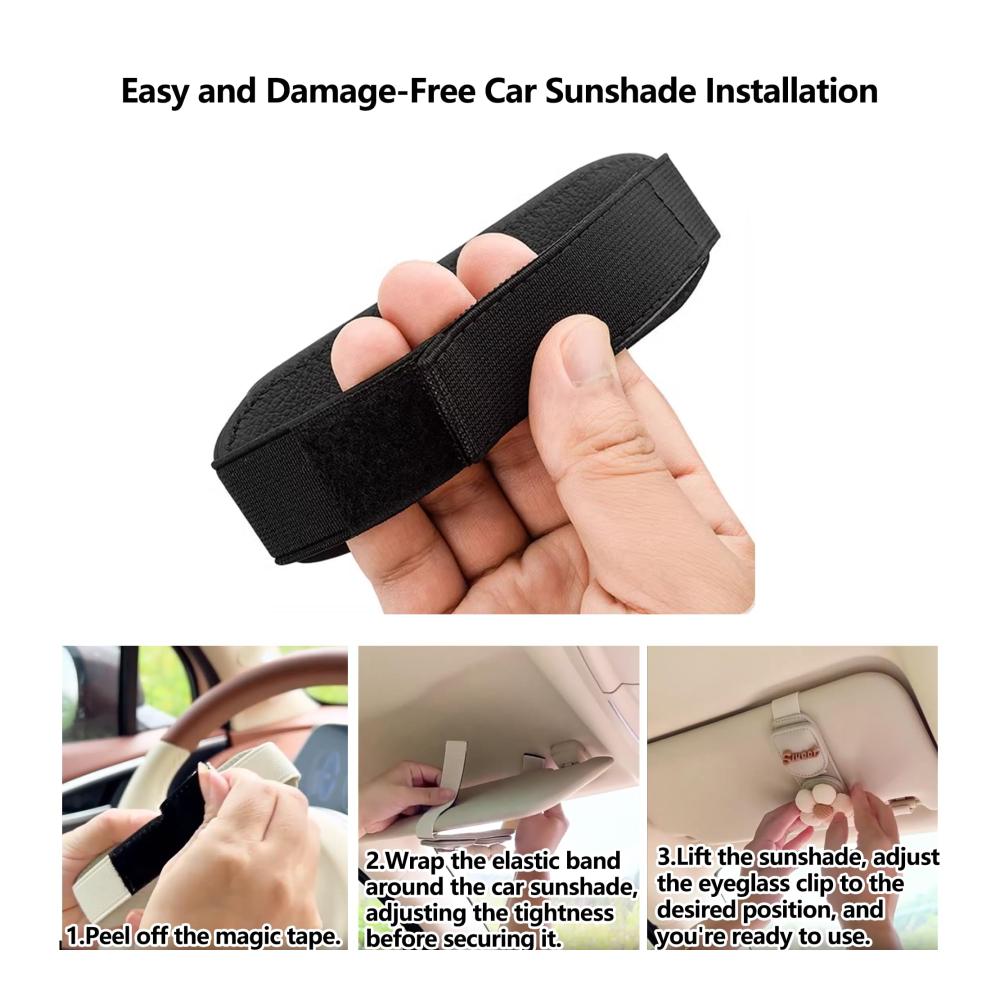 Multifunktionaler Sonnenbrillenhalter Clip für Auto Sonnenvisier - Praktische Aufbewahrung für Brillen Karten & Quittungen - Magnetisch & Stabil - Ideale Brillenklemme für unterwegs