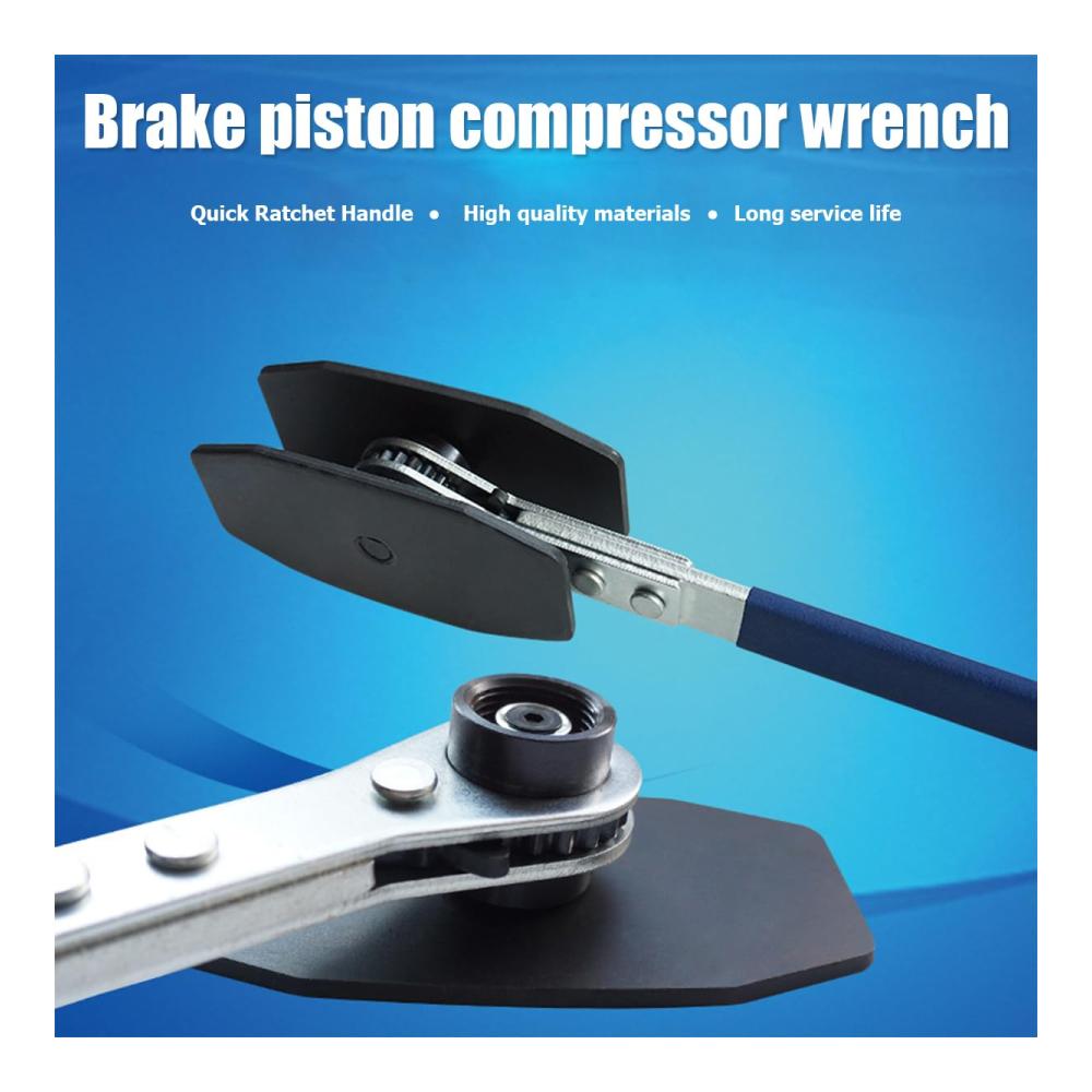Professionelles Bremssattelwerkzeugset für präzise Autobremsenreparatur | Ratsche Bremskolben Kolbenspreizer Presswerkzeug | 360-Grad-Ratschenschwinge | Kompressor-Bremsschlüssel inklusive | Leicht zu bedienen und langlebig (Rot