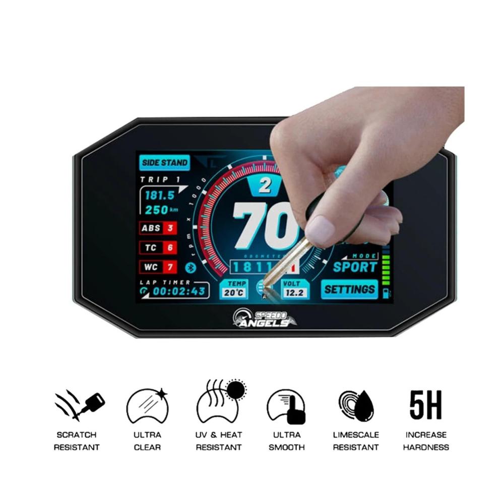 Hochwertige Instrumentenblock Schutzfolie für TRIUMPH Tiger Sport 660 2022-2023 – Kratzfestes Dashboard Display Film für optimalen Bildschirmschutz
