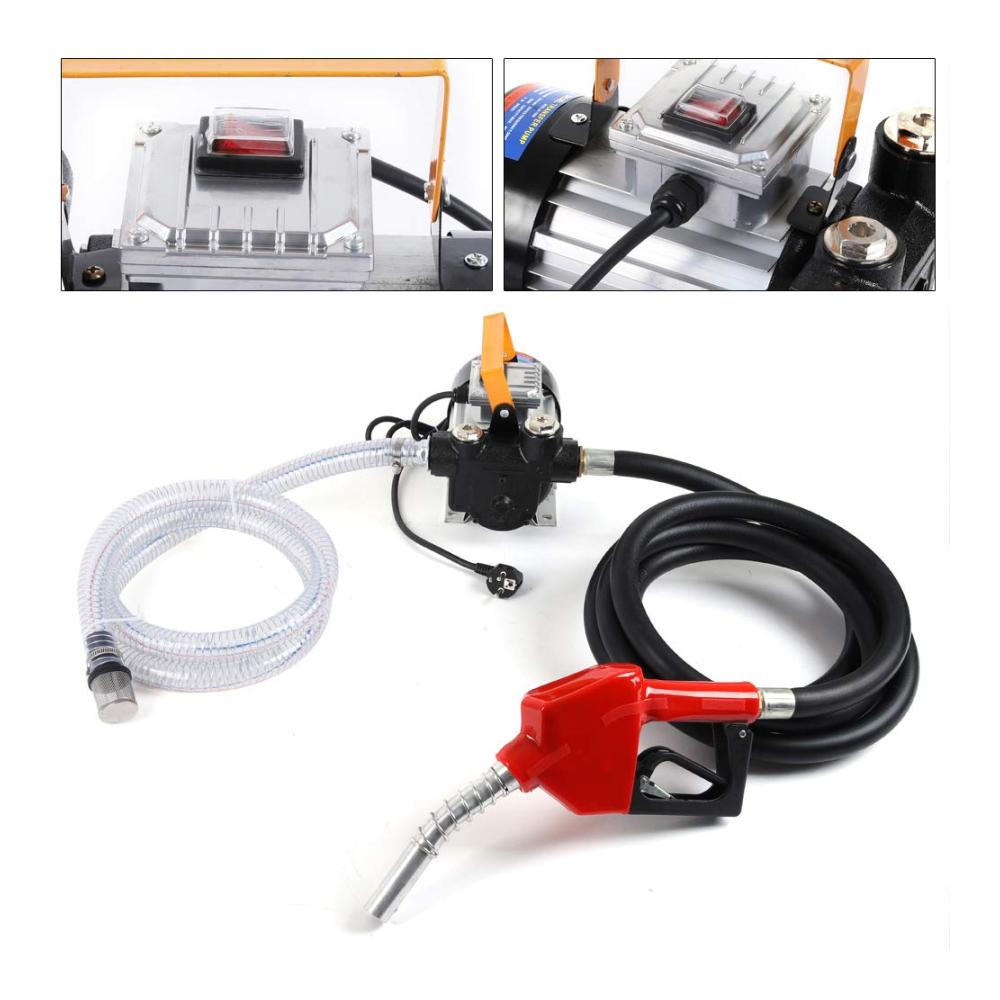 Hochleistungs-Kraftstoffpumpe 550W Bio Dieselpumpe Heizölpumpe mit Selbstansaugung 60L/min automatische Zapfpistole - Zuverlässige 230V Ölpumpe für schnelles und effizientes Tanken