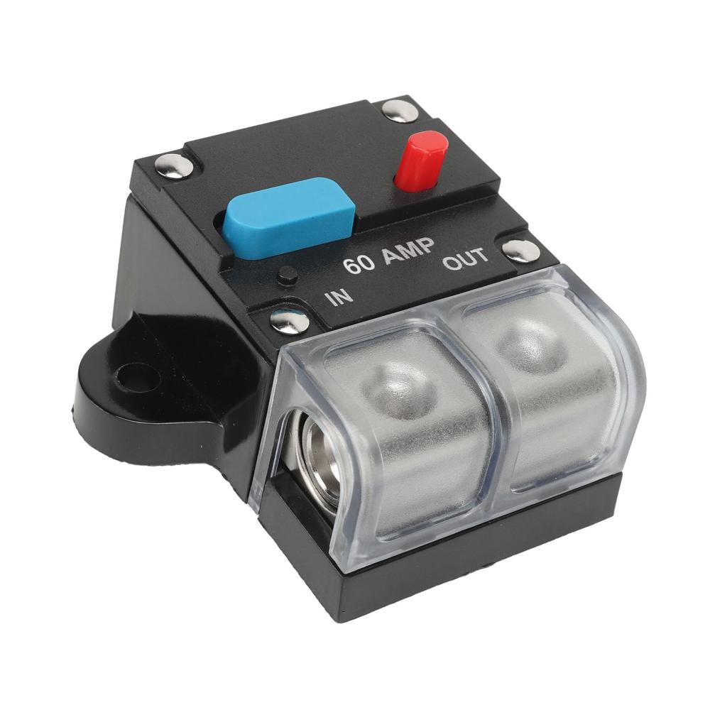 Hochwertiger DC24V Schutzschalter mit manuellem Reset - Zuverlässiger Kurzschlussschutz für Auto Boot Schiffe Wohnmobil und Wohnmobil (60A) - Robust und sicher