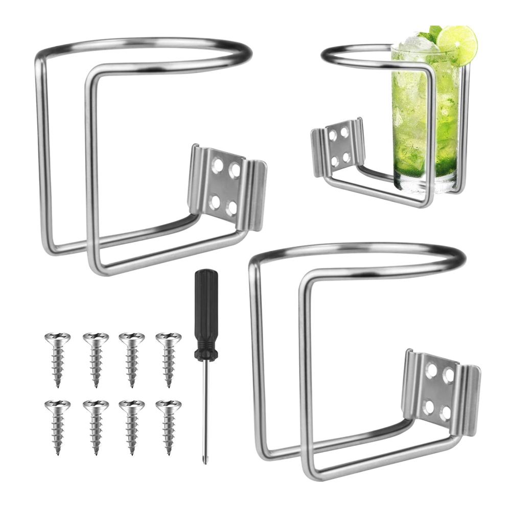 Hochwertige Boot Ring Getränkehalter | 2er Set Edelstahl Becherhalter für Marine Yacht Truck RV & Auto Anhänger | Stabiler Getränkehalter für unterwegs | Praktisches Zubehör für Ihre Ausflüge