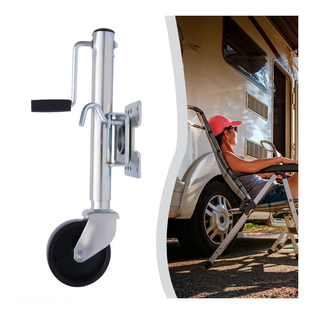 Universalzubehör Automatik Stützrad für Pkw-Anhänger und Wohnmobile – 1200 lb Schwerlast Bugrad für mühelosen Transport
