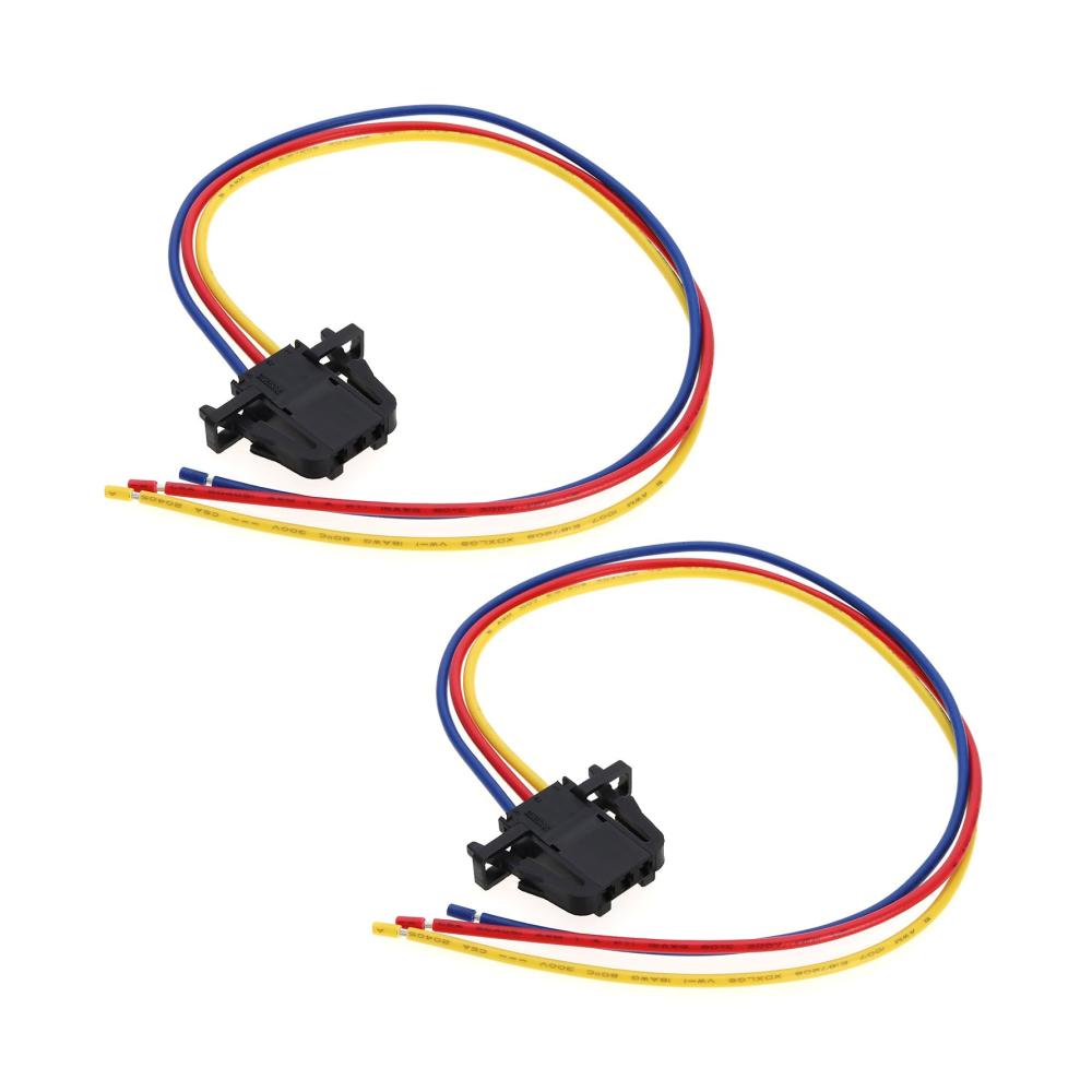 2er Set Rücklicht-Komplettsets für Golf & Passat | 3-poliger Steckverbinder Kabelbaum 1J0972703 | Vorverdrahtetes Reparaturkabel | Einfache Installation | Verbessern Sie die Sichtbarkeit & Sicherheit