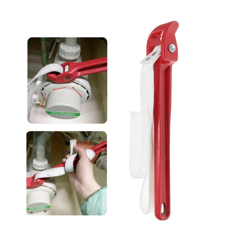 Sparen Sie Zeit und Aufwand mit unserem Ölfilterschlüssel-Set Anti-Gleit-Griff Riemenschlüssel Schraubenschlüssel - Mühelose Wartung mit Aluminiumbandschlüssel (rot