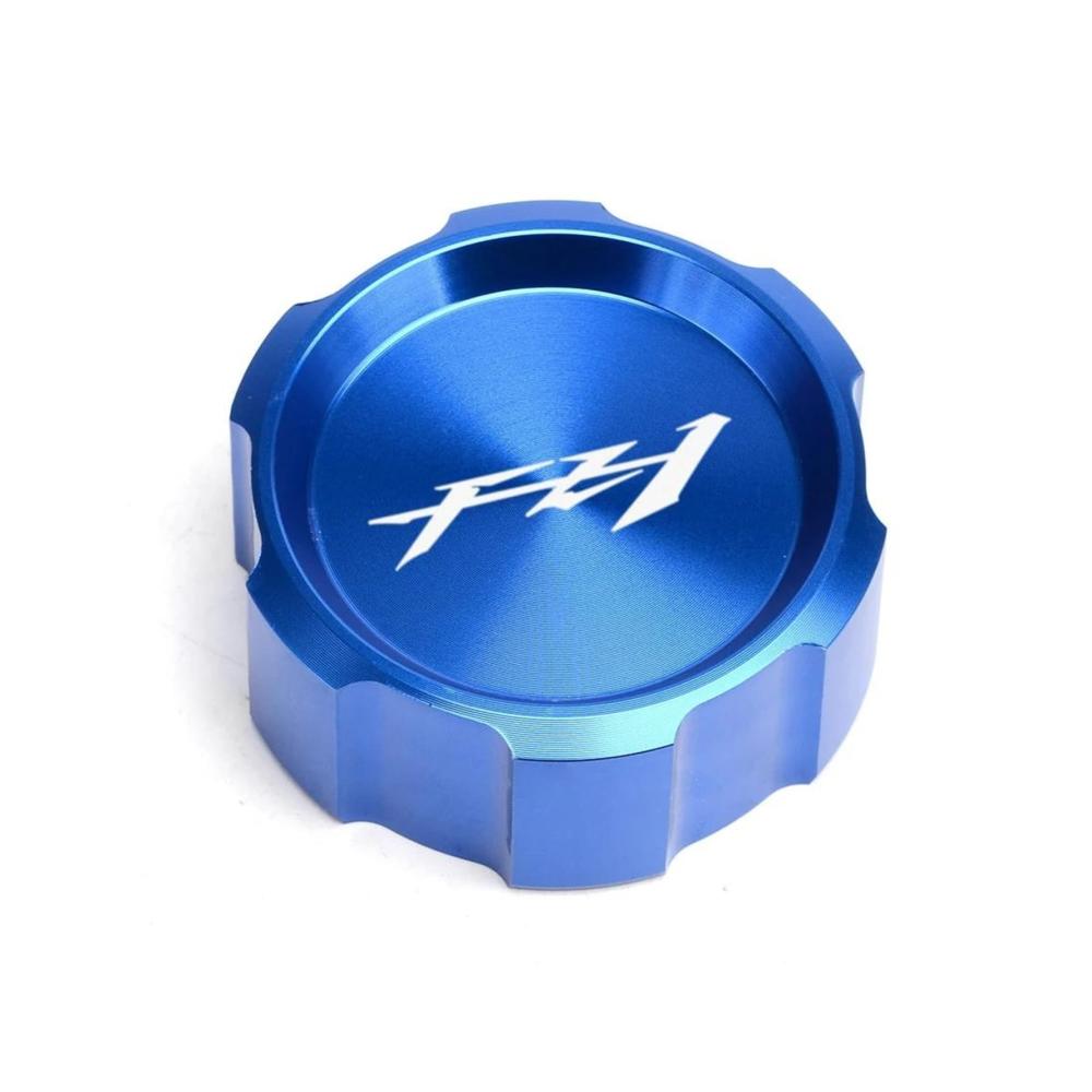 Hochwertiger CNC Aluminium Öleinfülldeckel für FZ1 FAZER FZ 1 2006-2015 Motorräder – Blaue Bremsflüssigkeitsbehälter-Abdeckung Vorne & Hinten für optimale Leistung