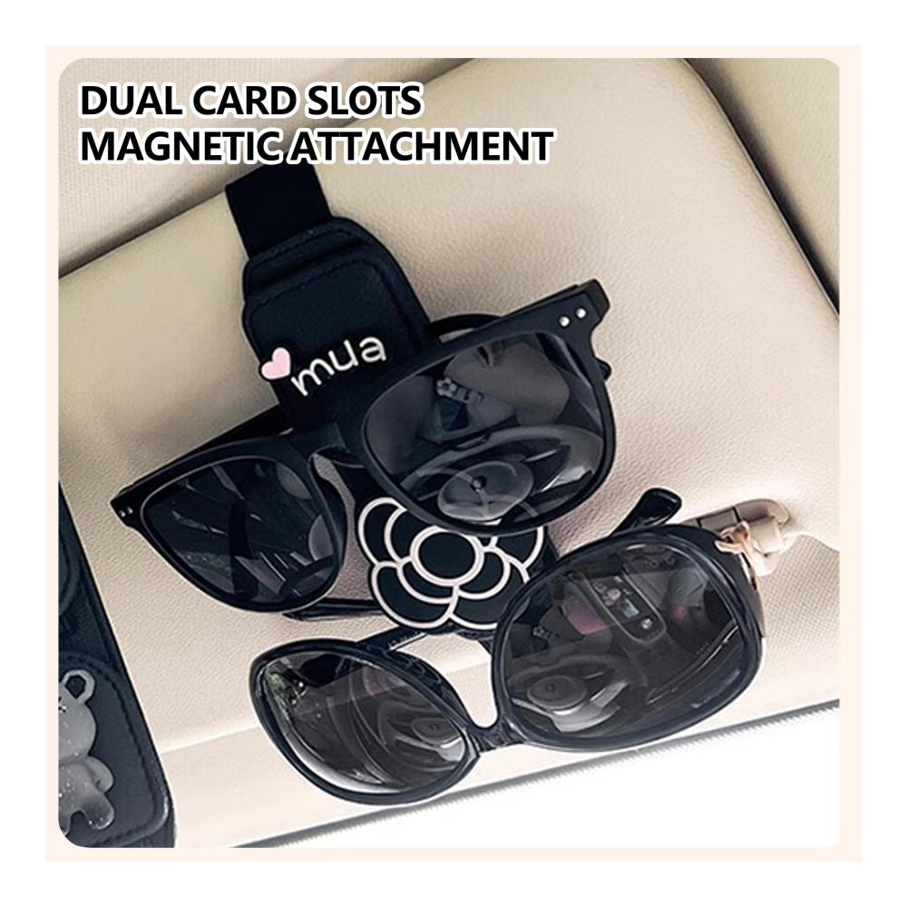 Multifunktionaler Sonnenbrillenhalter Clip für Auto Sonnenvisier - Praktische Aufbewahrung für Brillen Karten & Quittungen - Magnetisch & Stabil - Ideale Brillenklemme für unterwegs