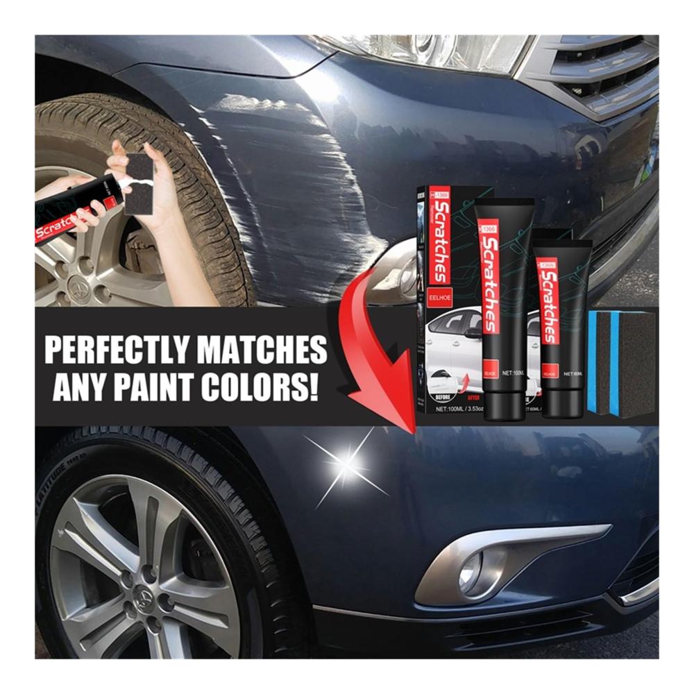 Entfernen Sie Kratzer und bringen Sie Glanz zurück! 2er-Set Autopolitur Kratzer Entferner für Lackpflege | Kratzerreparatur & Autoreinigung | Auto Politur Kit 100ml