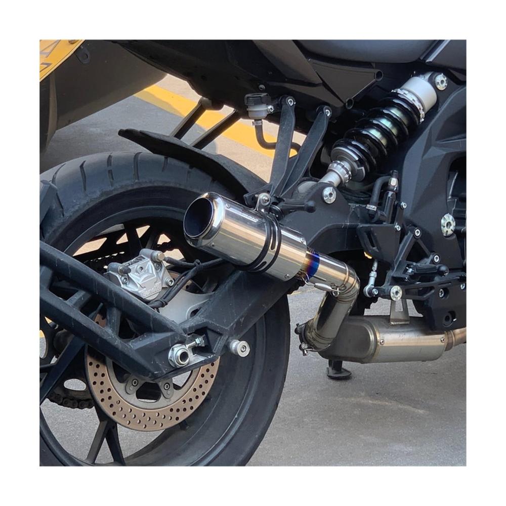 Hochwertiger Endschalldämpfer Universelles Motorrad-Auspuffrohr - Glänzende Farbe für Ka-wa-sa-ki Z900, Ni-nj-a 400, MT 07, R3, Duke 125, GSR 600. Perfekter Slip-On-Schalldämpfer für kraftvolle Performance. Erleben Sie den Sound der Leidenschaft