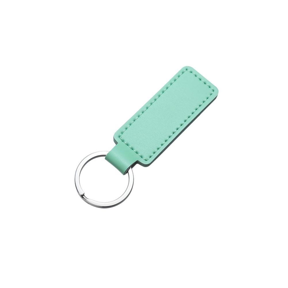 Hochwertiger Heller Leder-Schlüsselanhänger | Doppelseitig & Autogewinde | Kleines Geschenk mit Metallanhänger | Stilvoller Schlüsselanhänger | Praktischer Begleiter für den Alltag