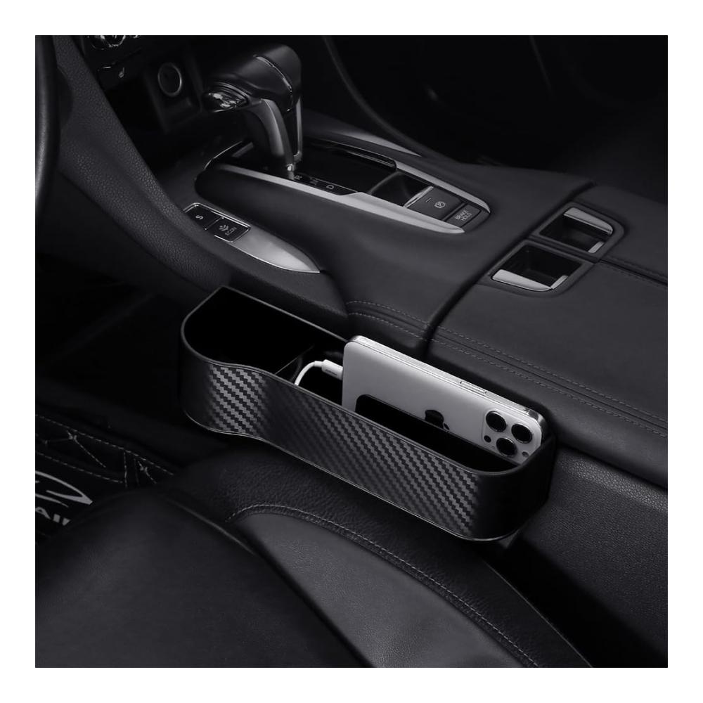 2er Set Auto Getränkehalter & Organizer für Konsole und Vordersitz | Praktische Aufbewahrung für Schlüssel Handy Geldbörsen | yufana Auto Zubehör für Ordnung im Fahrzeug