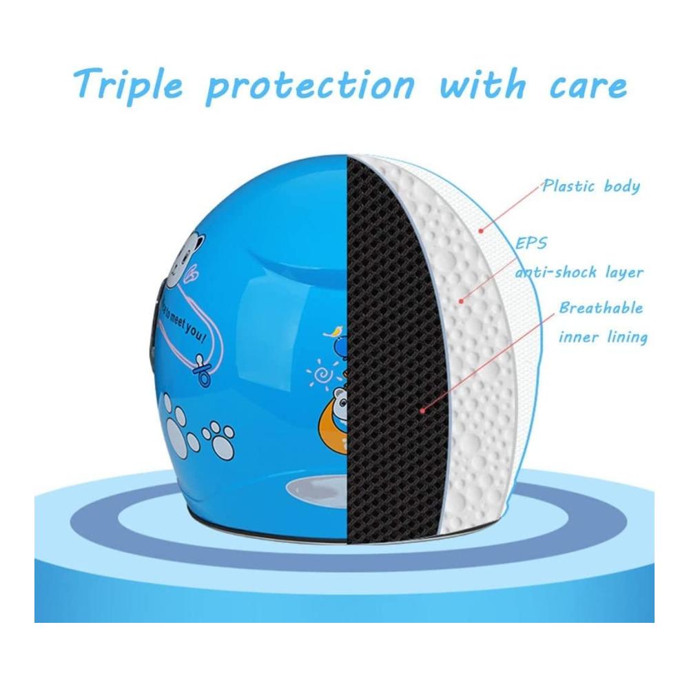 Top-Qualität 3/4 Kinder-Motorrad-Halbhelm | DOT/ECE-Zugelassen | Stylischer Jethelm für Jugendliche | Motorradhelme mit Sonnenblende | Ideal für Sommer | Straßenrollerhelm | H 52-55CM