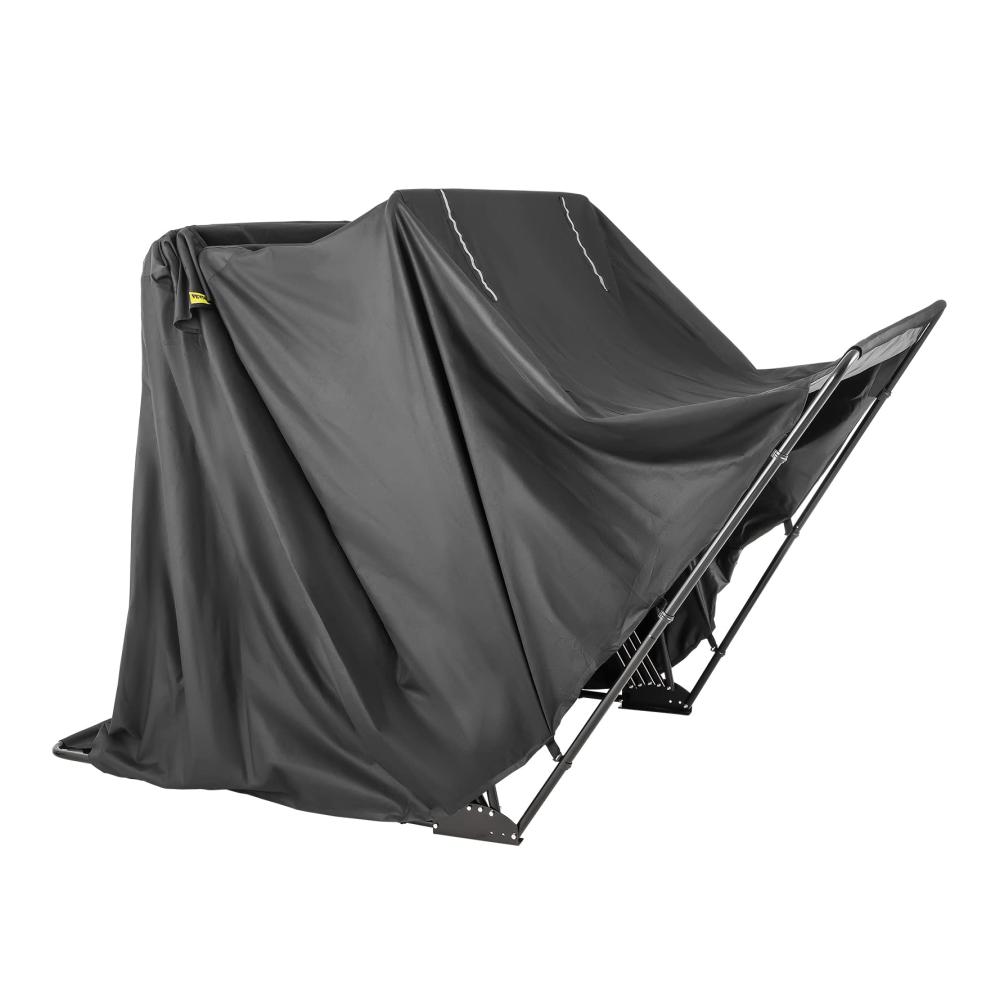 Hochwertige Motorradgarage 270 x 105 x 155cm – Robuste Abdeckung für Ihr Motorrad – XL Schutzplane in Schwarz – Optimaler Schutz vor Witterungseinflüssen – Neue Maße für eine perfekte Passform