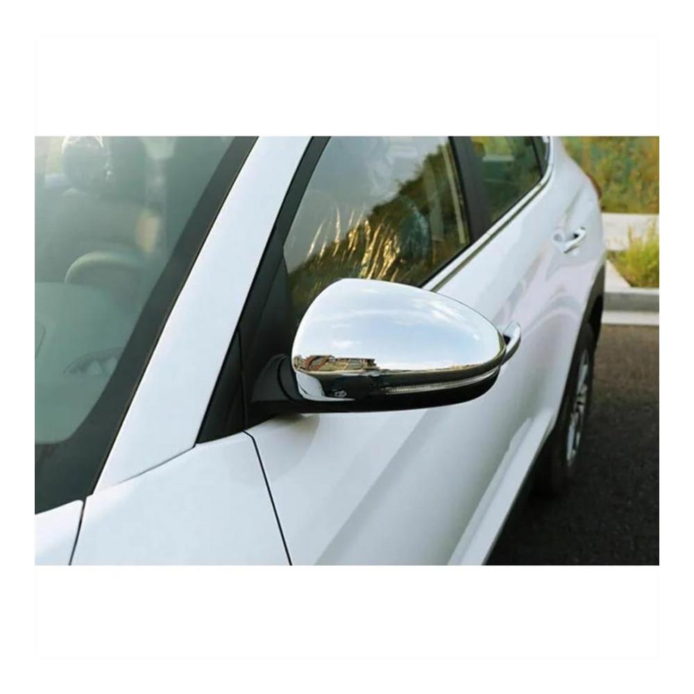 Hochwertige Spiegelabdeckungen aus ABS Chrom für Hyundai Tucson 2016–2020 | Schützen Sie Ihre Rückspiegel mit stilvollen Drehspiegel-Aufklebern und Türverkleidungen | 2er Set