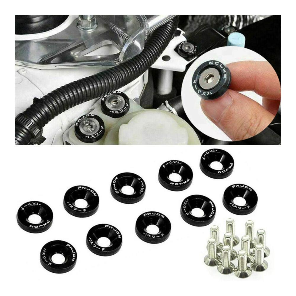 Erhalten Sie 10 hochwertige M6 Kleinteile Motorrad Verkleidungsschrauben Kotflügelschrauben CNC Aluminium Clips und mehr. Ideal für Auto Roller und mehr