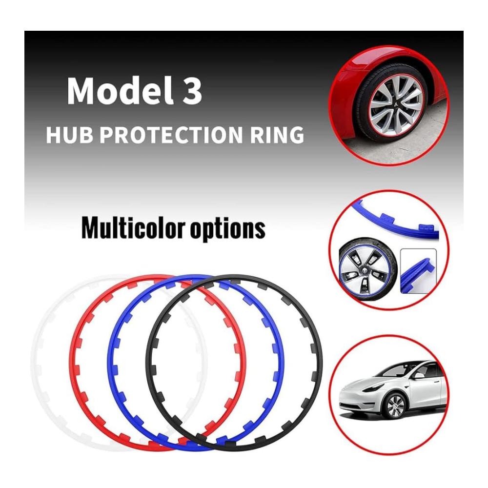 Premium Felgenversiegelung 4er-Pack Radabdeckungen 16–20 Zoll für alle Automodelle - Kantenschutz und Dekoration in Schwarz | Autoreifenschutz und Styling Zubehör