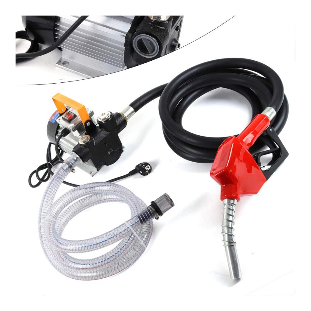 Hochleistungs-Kraftstoffpumpe 550W Bio Dieselpumpe Heizölpumpe mit Selbstansaugung 60L/min automatische Zapfpistole - Zuverlässige 230V Ölpumpe für schnelles und effizientes Tanken