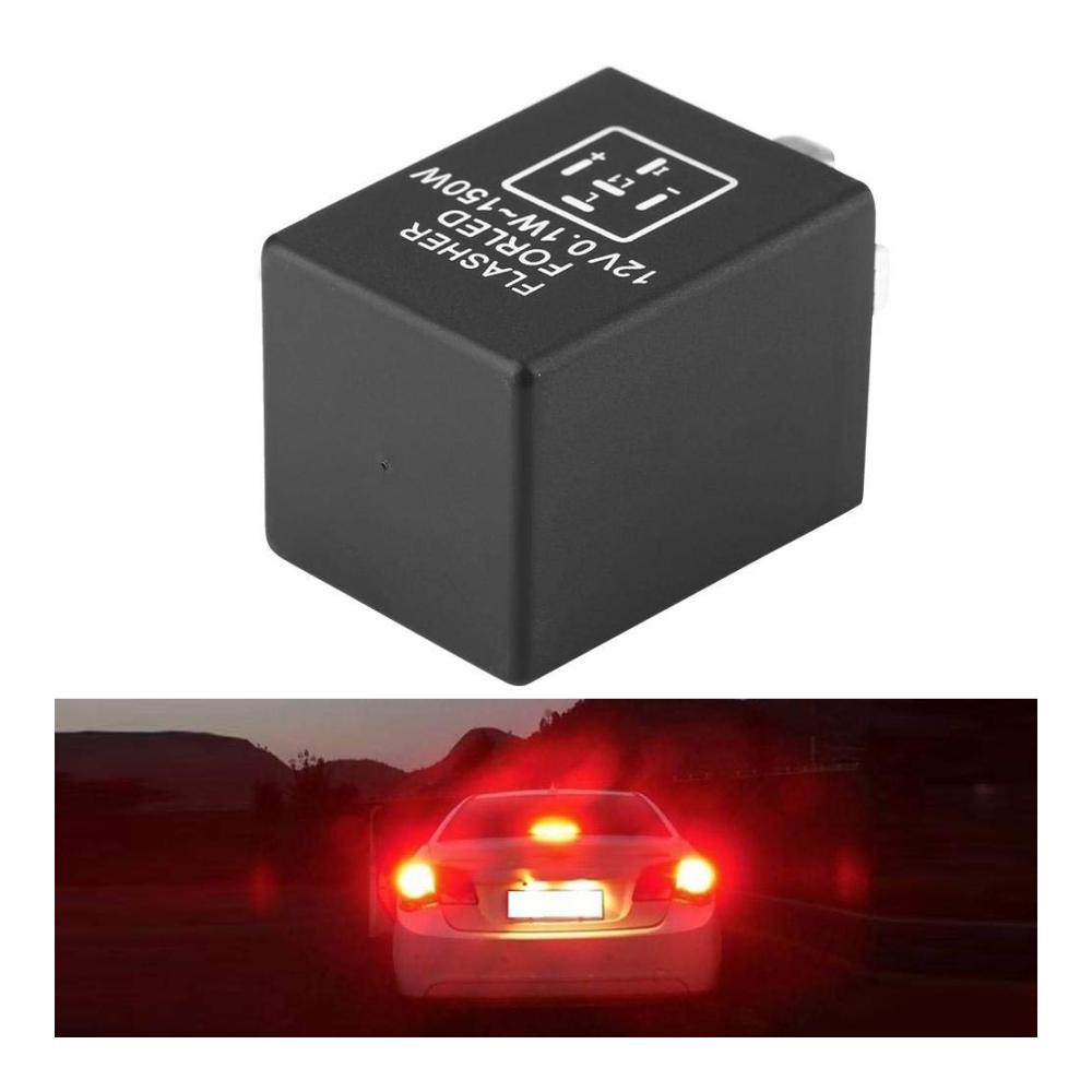 Hochwertiges 5-poliges EP27 FL27 12V Plug & Play-Blinkerrelais-Decoder für LED-Blinker [PVC] – Schwarz | Zuverlässiges Blinkrelais für LED-Blinkgeber Traktoren und mehr