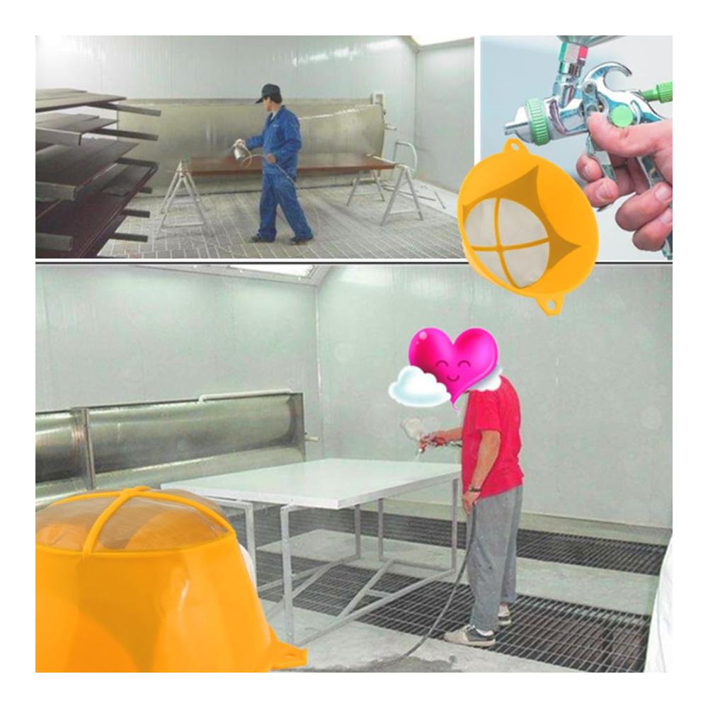 Farbsiebe Set 6 Stück 100 Mesh Wiederverwendbare Trichternetz Metallgitter-Filterwerkzeuge für Lackierpistolen & Zubehör – Perfekt für Farbspray Latexfarbe (Grau 100 mm