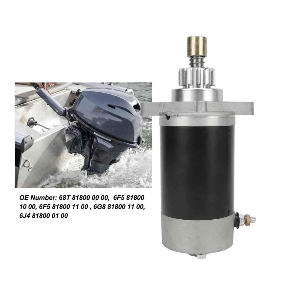 Verbesserte Außenbord-Startermotor Baugruppe - Kompatibel mit OE 68T 81800 00 00 - Anlasser für 25 PS 30 PS 40 PS & 50 PS Außenbordmotoren - Langlebig & Leistungsstark