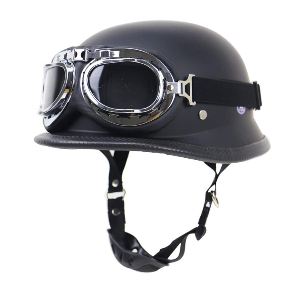 Ultimativer Retro Jethelm für stilbewusste Biker | Deutsch Motorrad Halbhelm für Männer und Frauen | Klassisches Design mit moderner Sicherheitstechnologie | Komfortabel und strapazierfähig