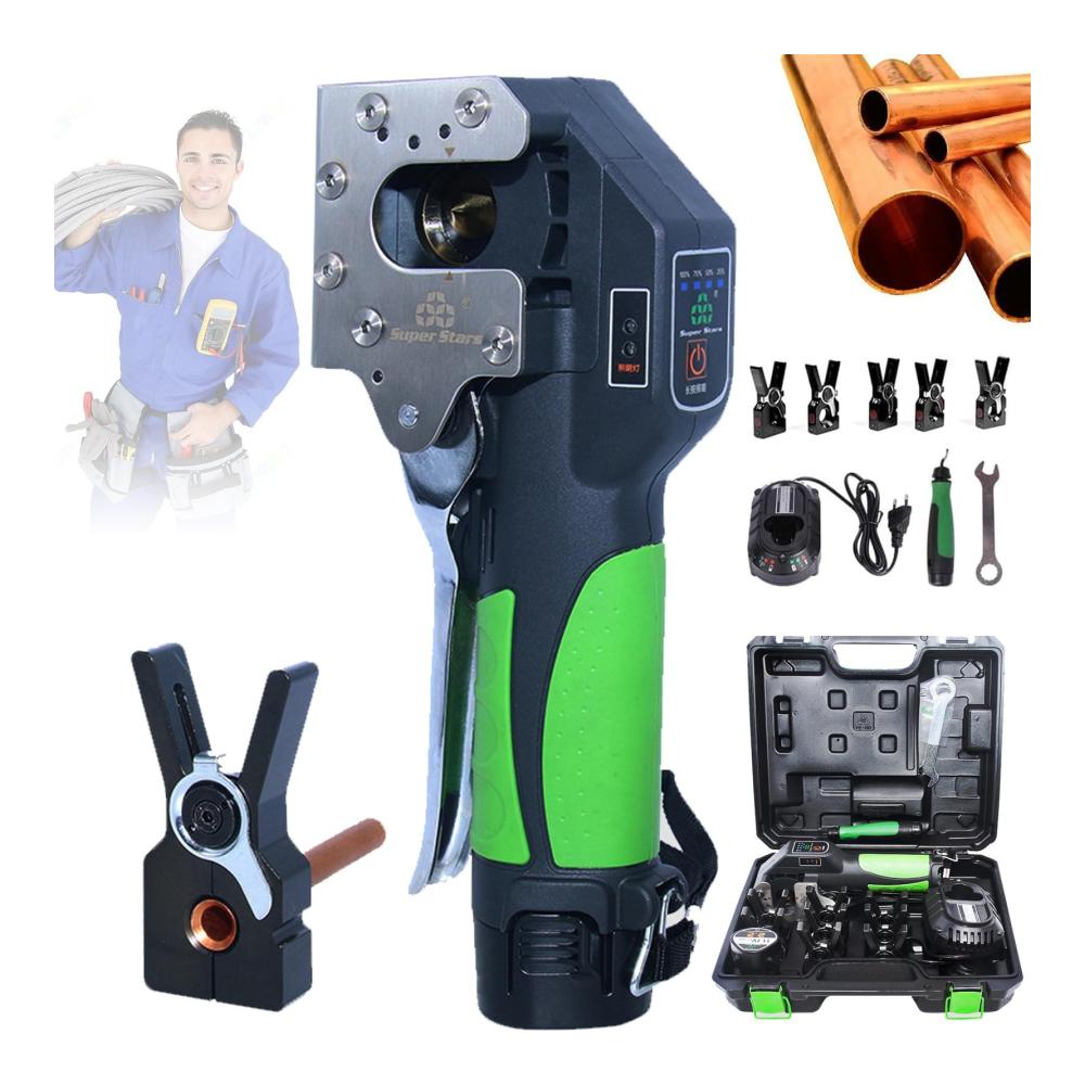 Professionelles Kit für Bremsleitungen Elektrisches Einzel-Bördelwerkzeug für 1/4-3/4 Zoll Rohre. Perfekt für Stahl- und Kupferleitungen. Erweitern und formen Sie mühelos