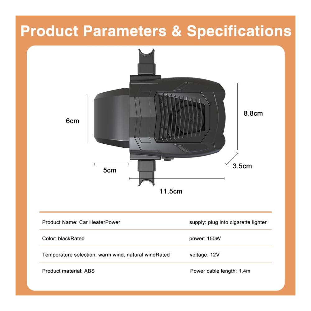 Enteisung schnell und einfach Türschlossenteiser 4-in-1 für Auto! Heizlüfter Sitzheizung Luftreiniger & Kühlventilator - Perfekt für Winterfahrten. Sorgenfrei durch klare Sicht