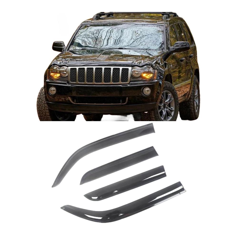 Helmvisiere Sonnen- und Regenschutz | Autofenster Visier Windabweiser für Jeep Grand Cherokee 2005–2010 | Regenabweisendes Windschutz Autofenster