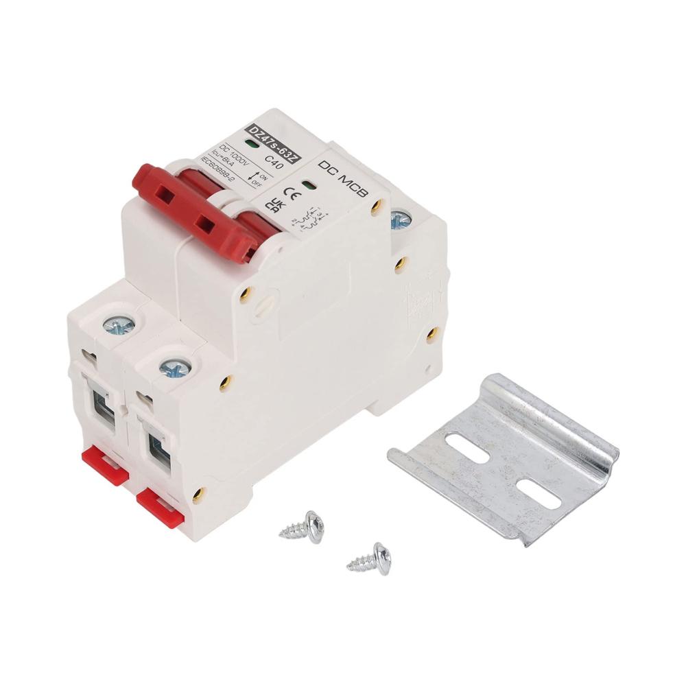 Zuverlässiger Schutzschalter Miniatur-Leistungsschalter 1000 V MCB 40A mit 2P-Schutz für Zuhause | Elektrischer Auslaufschutz | 6kA Schaltleistung | DZ47s-63Z
