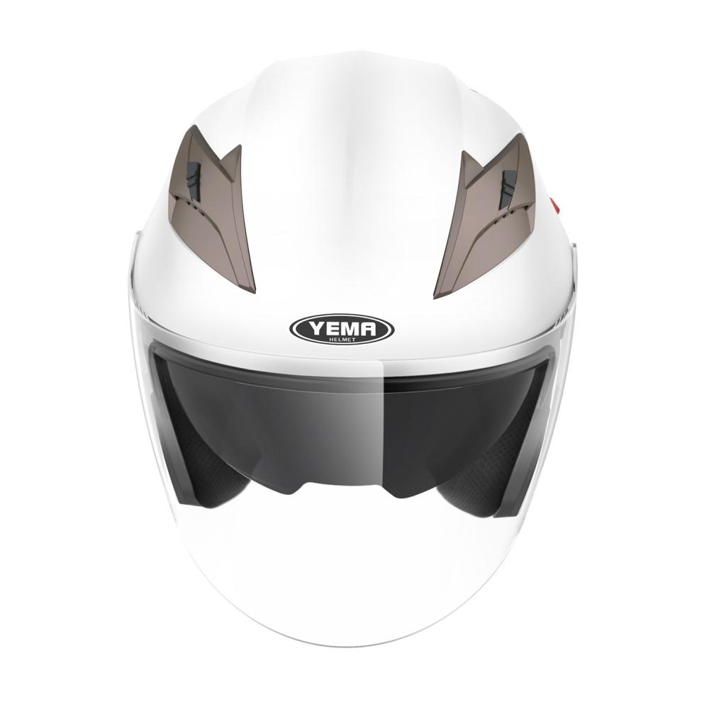 Stylischer Jethelm Rollerhelm Chopper Helm - Hochwertiger YEMA YM-627 Motorradhelm ECE mit Doppelvisier Sonnenblende für Damen und Herren. Maximale Sicherheit und Komfort