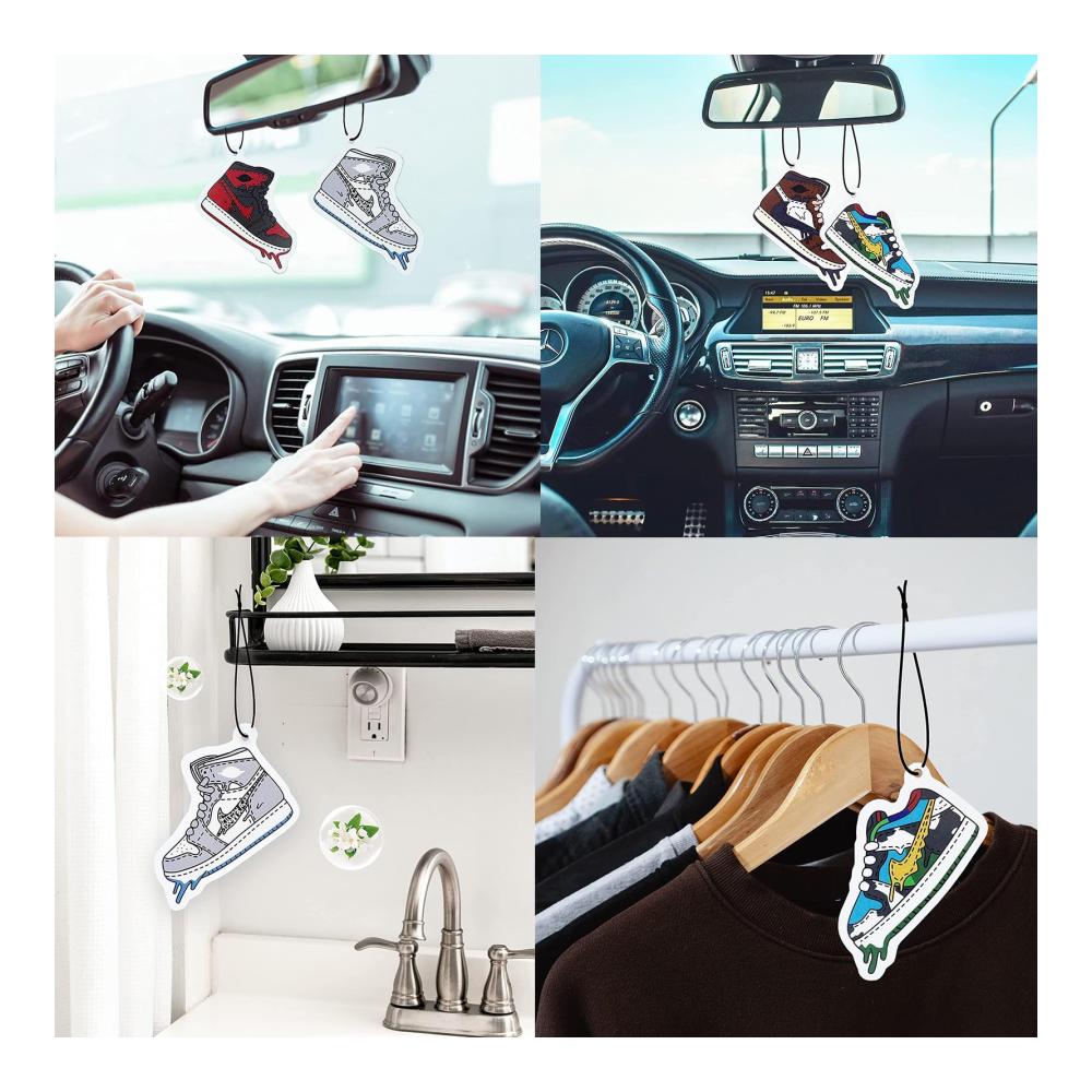 Entdecken Sie den frischen Wind 8er Set Duftbaum Auto | Lustige Duftbäume | Personalisiert | Autoduftspender | Luftfrischer fürs Auto | Tuning | Duftanhänger | Automatischer Duftspender | Duftbaum Set
