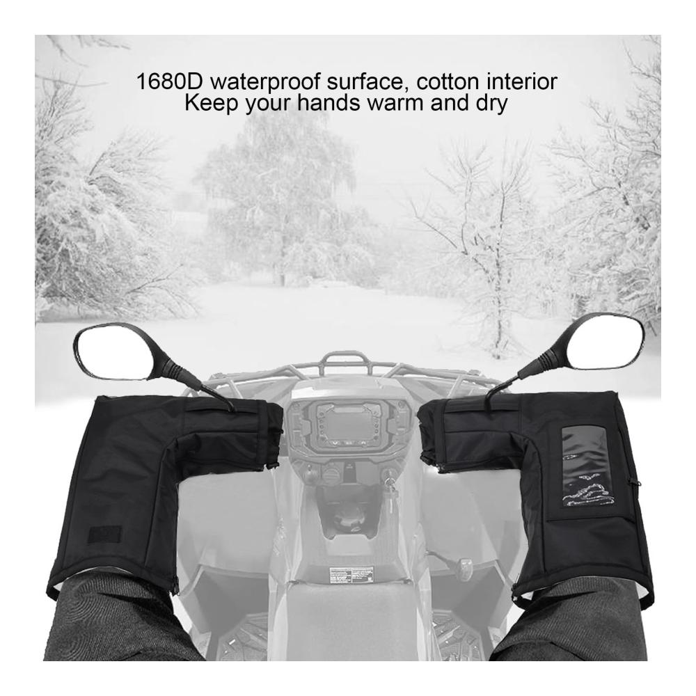 Hochwertige Kleidung Winddichte wasserdichte ATV-Motorradhandschuhe mit breiter Öffnung und warmem Baumwollfutter für Komfort im Winter