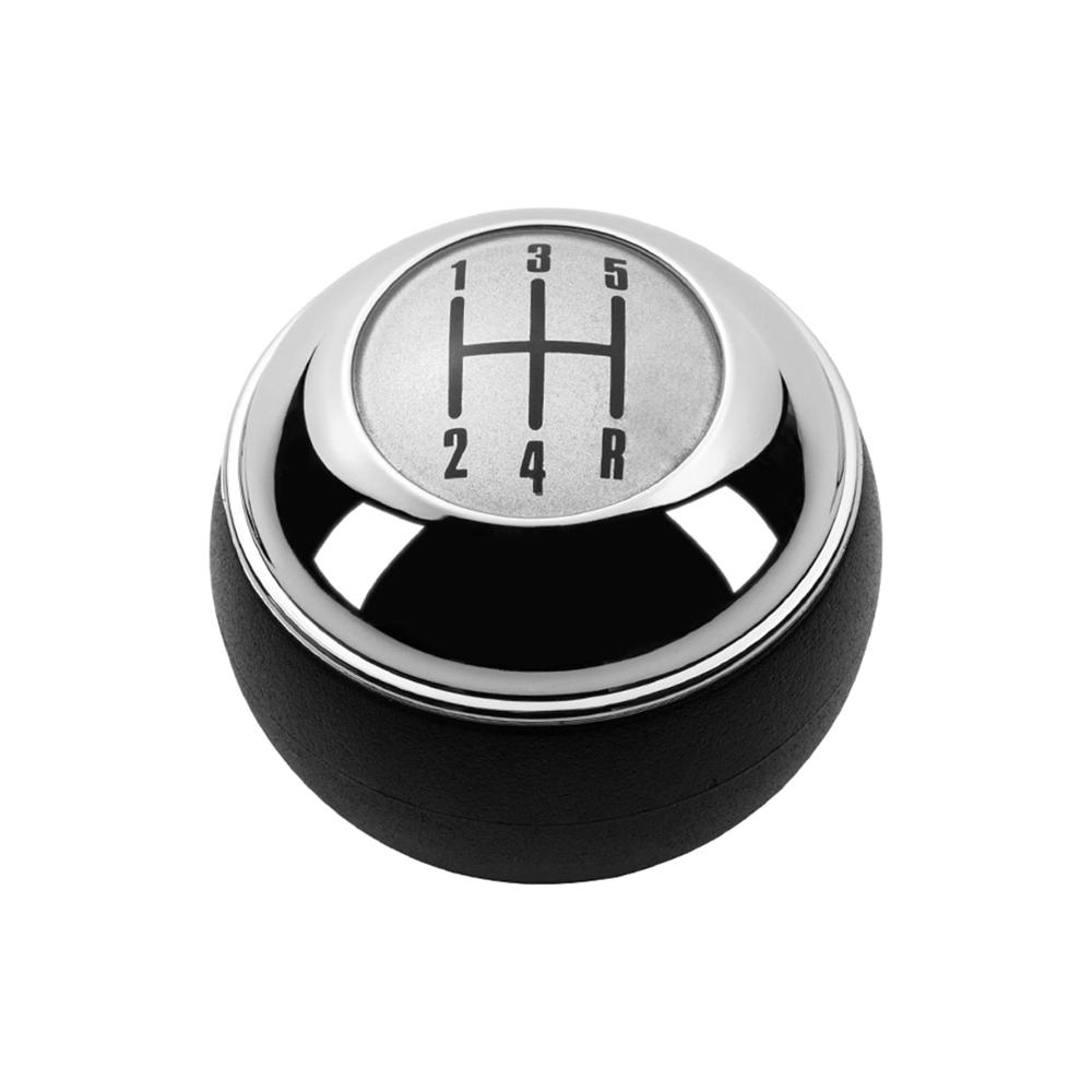 Hochwertiger Lenksäulen-Schaltknopfhebel in Schwarz-Silber für Mini R50 2000-2006 Cabrio R52 R53 Cooper 2002-2008. Perfekte Passform und stilvolles Chrome-Design mit 6-Gang-Schaltung
