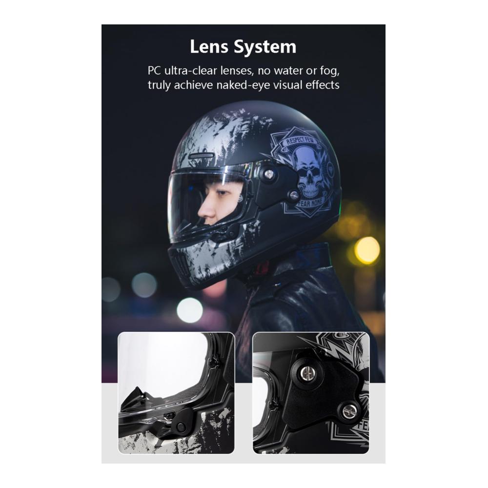 Authentischer Retro-Integralhelm für Erwachsene – DOT/ECE-Zulassung – Vintage Style – Hochwertiger Crash Helm für Motorradkreuzer – Idealer Schutz für Straßen- und Motocross-Fahrten – Größe D M=57-58CM