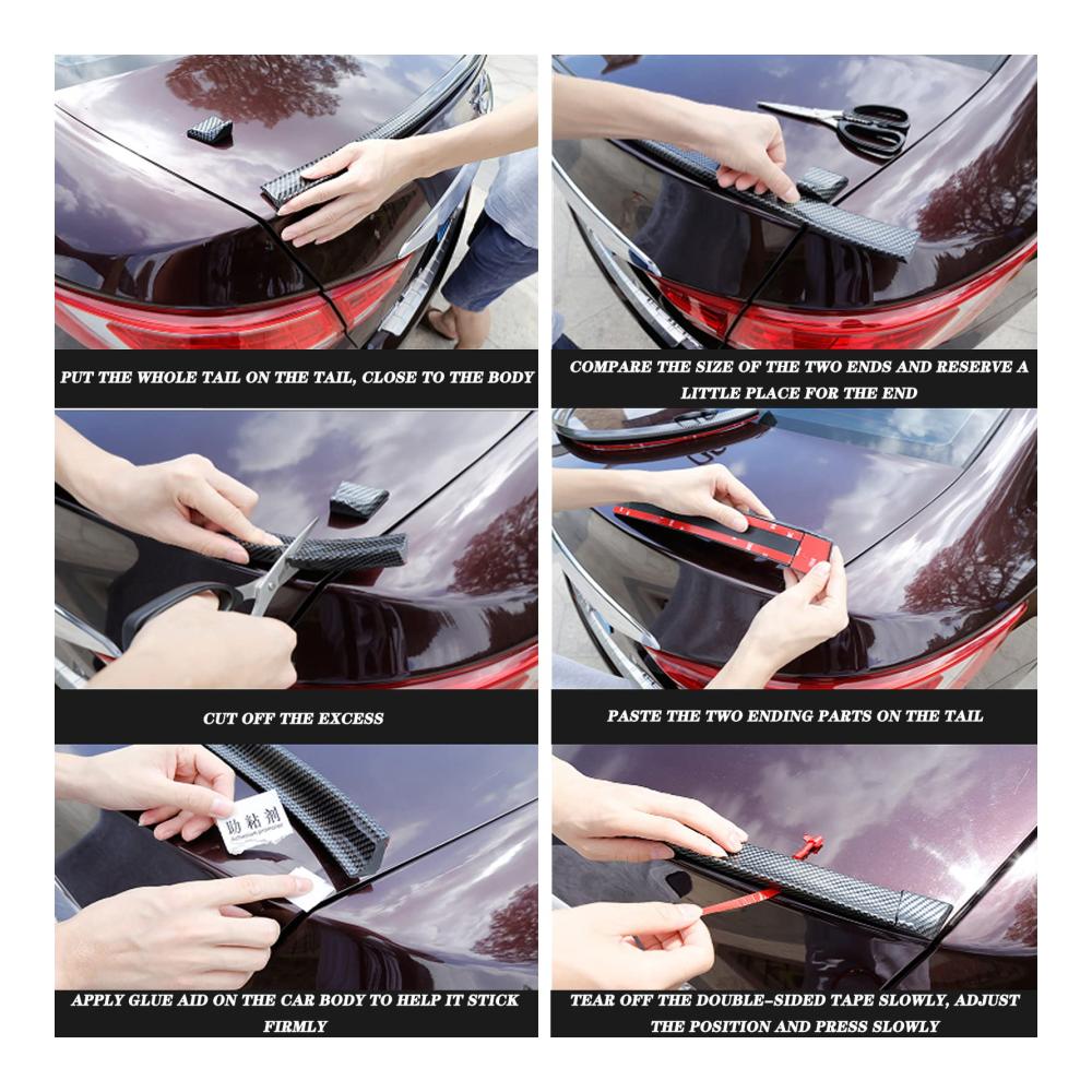 Auto-Heckspoilerlippe für Genesis Limousine/Coupé DH BH 2008–2017 15m Universaler Dach-Heckflügel Selbstklebend A-5cm Spoiler