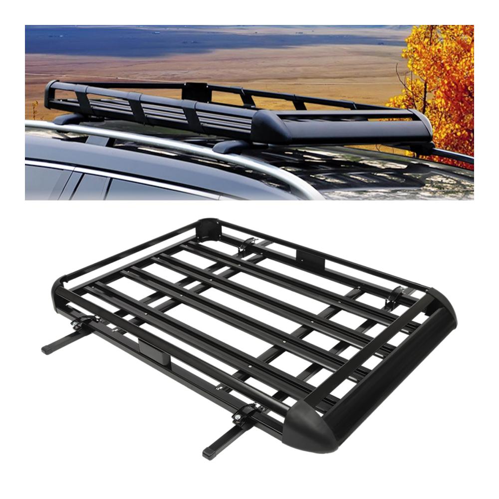 Robuster Dachkorb Aluminium Universeller Auto-Dachträger für bis zu 150 kg verstellbare Breite 160x135x13cm in Schwarz - Jetzt sicher reisen und mehr Gepäck transportieren