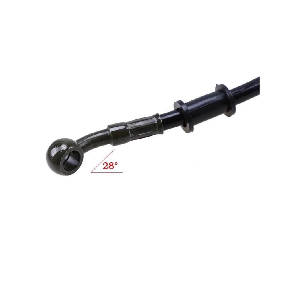 Hochwertiger Bremsölschlauch für Suzuki MTB Motorrad | Universeller Vorderradbremsschlauch 500-1900 mm | Verstärktes Bremssystem | Leitungsrohr und Behälter inklusive