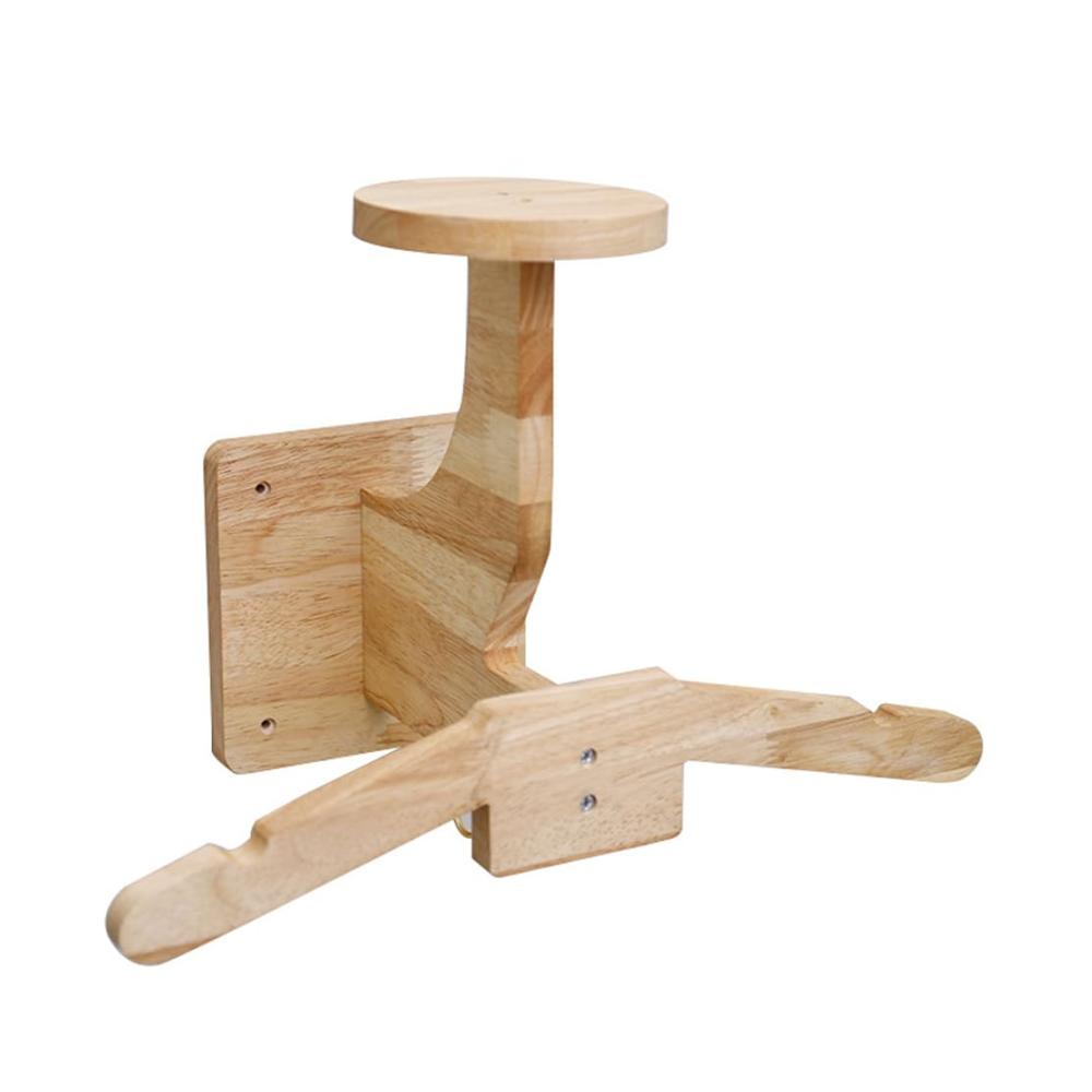 Motorrad Helmhalter Wandmontage aus Holz für Halbhelme und mehr - Platzsparendes Helm Display Rack mit Haken für Fahrrad Baseball & Rugby Helme